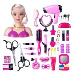 T�te � coiffer et maquiller 40 pi�ces - joulli - mat�riau abs - 23 x 11 x 20 cm - convient aux filles ...