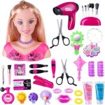 Tte  coiffer et maquiller enfant 35 pcs tte de poupe coiffante jouets de maquillage de poupe de ...