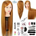 Tete a coiffer professionnel 62cm tte  coiffer professionnelle 100% de cheveux synthtiques tete de ...