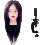 Tte  coiffer professionnelle - claudia - cheveux naturels - 50 cm - support inclus
