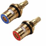Tete a disques ceramique paire de cartouches c�ramique universelles de rechange pour robinet 1 / 2 quart ...