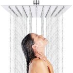 Tete de douche pluie carre anti calcairetete de douche pluiepomme de douche en acier inoxydable et haute ...