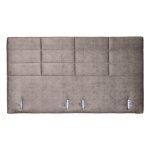 Tête de lit 160 cm rembourrée en tissu velours marron taupe ? brandon meubletmoi Tête de lit 160 cm rembourrée en tissu velours marron taupe ? brandon meubletmoi