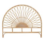 Tête de lit 180 cm ronde en rotin naturel avec cannage - hazel meubletmoi Tête de lit 180 cm ronde en rotin naturel avec cannage - hazel meubletmoi