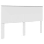 T�te de lit en bois ding�nierie - vidaxl - blanc - 160 cm - 163x7x100 cm - design contemporain - ergonomique ...