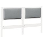 T�te de lit en bois massif - vidaxl - blanc - 160 cm - bois massif en pin - facile � nettoyer - respirant ...