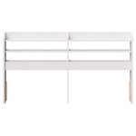 Tête de lit - tête de cadre de lit avec étagères blanc 160 cm bois massif de pin(963509)zlh Tête de lit - tête de cadre de lit avec étagères blanc 160 cm bois massif de pin(963509)zlh