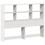 T�te de lit - t�te de cadre de lit avec rangement blanc 140 cm bois massif de pin(928123)zlh