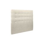 Tete de lit capitonne tissu beige clair l 180 cm - ep 10 cm rembourr - tte de lit design en bois massif ...