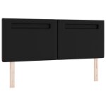 Promotion tte de lit contemporain design simple noir 140 cm en simili cuir 49975 - bestmeuble