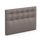 T�te de lit d�co capitonn�e simili cuir cacao 140 - someo