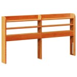 T�te de lit avec �tag�res - vidaxl - bois massif de pin - 170x16x82 cm - pour lit double 160 cm - marron ...