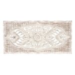 Tte de lit - giner y colomer - bois de manguier - blanc vieilli - 81x166x3cm