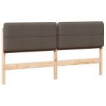 T�te de lit en pin massif - vidaxl - 180 cm - marron et taupe - bois de pin massif - design moderne - ...