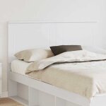 T�te de lit - vidaxl - 160 cm - bois ding�nierie - blanc - design moderne