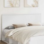 T�te de lit - vidaxl - bois ding�nierie - blanc - 180 cm - design �pur�