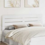 T�te de lit - vidaxl - bois ding�nierie - blanc - 180 cm - design moderne