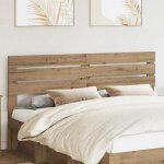 Tte de lit - vidaxl - chne artisanal - bois dingnierie - 180 cm - design moderne
