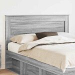Tte de lit - vidaxl - gris sonoma - 160 cm - bois dingnierie - durable