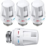 T�te thermostatique 4 pi�ces thermostat t�te de rechange de valve de radiateur standard m30x15 contr�le ...