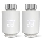 T�te thermostatique intelligente - zigbee 3. 0 alexa google - programmation 7j - 2 pack - radiateur chauffage ...