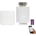 T�te thermostatique radiateur ketotek zigbee wifi starter kit avec hub - programmable et compatible alexa ...