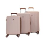 Texier - set de 3 valises 41 64 et 96l rose gold tr3