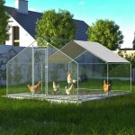 Thanaddo - enclos poulailler 12 m avec toit impermable acier galvanis parc grillag 3x4x2m pour pouleslapin ...