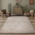 The carpet bahar shaggy tapis de salon � poils longs (30 mm)beige 120 x 170 cm d2