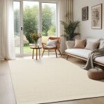 Tapis en laine - the carpet - deluxe wool - style boho scandinave - 120 x 170 cm - cr�me
