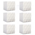 The home deco factory - lot de 6 cubes de rangement pliable losange - 30 x 30 cm - beige