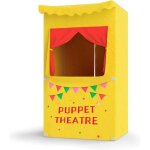 Th��tre de marionnettes th��tre de marionnettes pour enfants 120x70x50 cm jaune r�versible