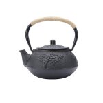 Th�i�re en fonte avec son filtre amovible 0. 9l bouilloire en fer noir th�i�re en fer r�sistant � la ...