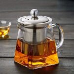 Th�i�re en verre avec infuseur amovible teapot bouilloire 750 ml