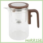 Th�i�re en verre avec infuseur infuseur � th� ergonomique avec poign�e en bois pour la s�paration de ...