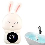 Thermomtre de bain numrique pour bb - lapin - cran tactile led - blanc - ds la naissance