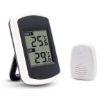 Thermomtre digital lcd sans fil pour intrieur / extrieur testeur de temprature prcis blanc