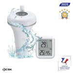 Thermom�tre flottant piscine & spa bcsk� ? mesure pr�cise �tanche & r�sistant lecture claire