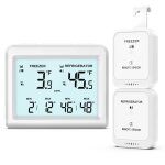 Thermomtre de frigo conglateur thermomtre de rfrigrateur sans fil avec 2 capteurs alarme sonore ...