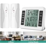 Thermom�tre de frigo congelateur thermom�tre de r�frig�rateur sans fil avec 2 capteurspour maison cuisine ...
