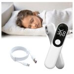 Thermom�tre frontal sans contact adulte et b�b� thermometre bebe rechargeable usb thermometre infrarouge ...