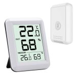 Thermom�tre int�rieur et ext�rieur thermom�tre hygrometre num�rique avec grand ecran lcd thermom�tre ...