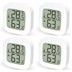 Thermometre interieur maison lot de 4 thermometre hygrometre numriquethermomtre digital pour chambre ...