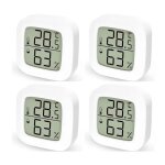 Thermometre interieur maison lot de 4 thermometre hygrometre numriquethermomtre digital pour chambre ...