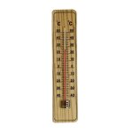 Thermomtre mural - bois - 22 cm - plage de - 40c  + 50c - intrieur et extrieur - dcoratif