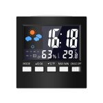 Thermomtre numrique lcd station mto horloge et alarme calendrier hygromtre temprature et humidit ...