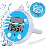 Thermom�tre de piscine flottant solaire num�rique avec cordon ? affichage lcd pr�cis 0?50�c pour piscines ...