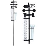 Thermometre pluviometre 3 en 1 mesureur station mto thermomtre de jardin extrieur pluviomtre indicateur ...