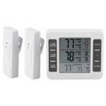 Thermomètre de réfrigérateur dalarme sonore audible numérique avec affichage min / max du capteur 2pcs ... Thermomètre de réfrigérateur dalarme sonore audible numérique avec affichage min / max du capteur 2pcs ...