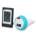 Thermomtre sans fil bain  remous dans la piscine spa displaywaterproof lcd nouveau capteur noir flottant ...